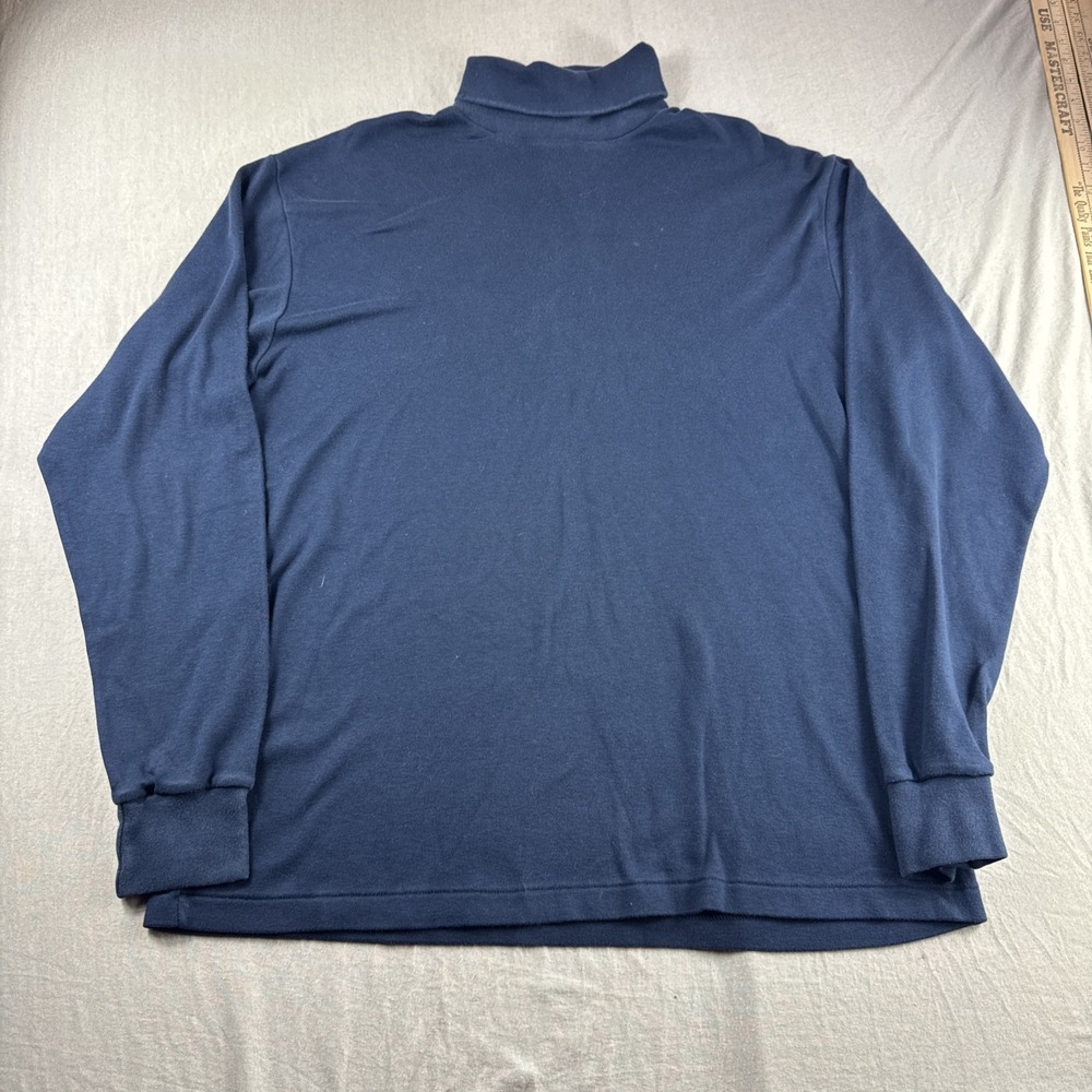 Lobo Pendleton Turtleneck Mens L Blue Made in USA Vintage Sweatshirt Sweater Top